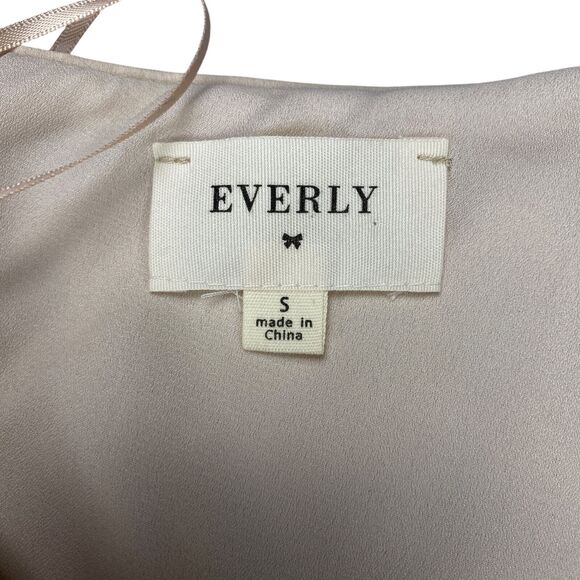 Everly One Shoulder Wrap Dress Womens Size Small Cream - Picture 4 of 14